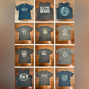 12 Piece Graphic Tee Lot Explicit Language Size Small NEW